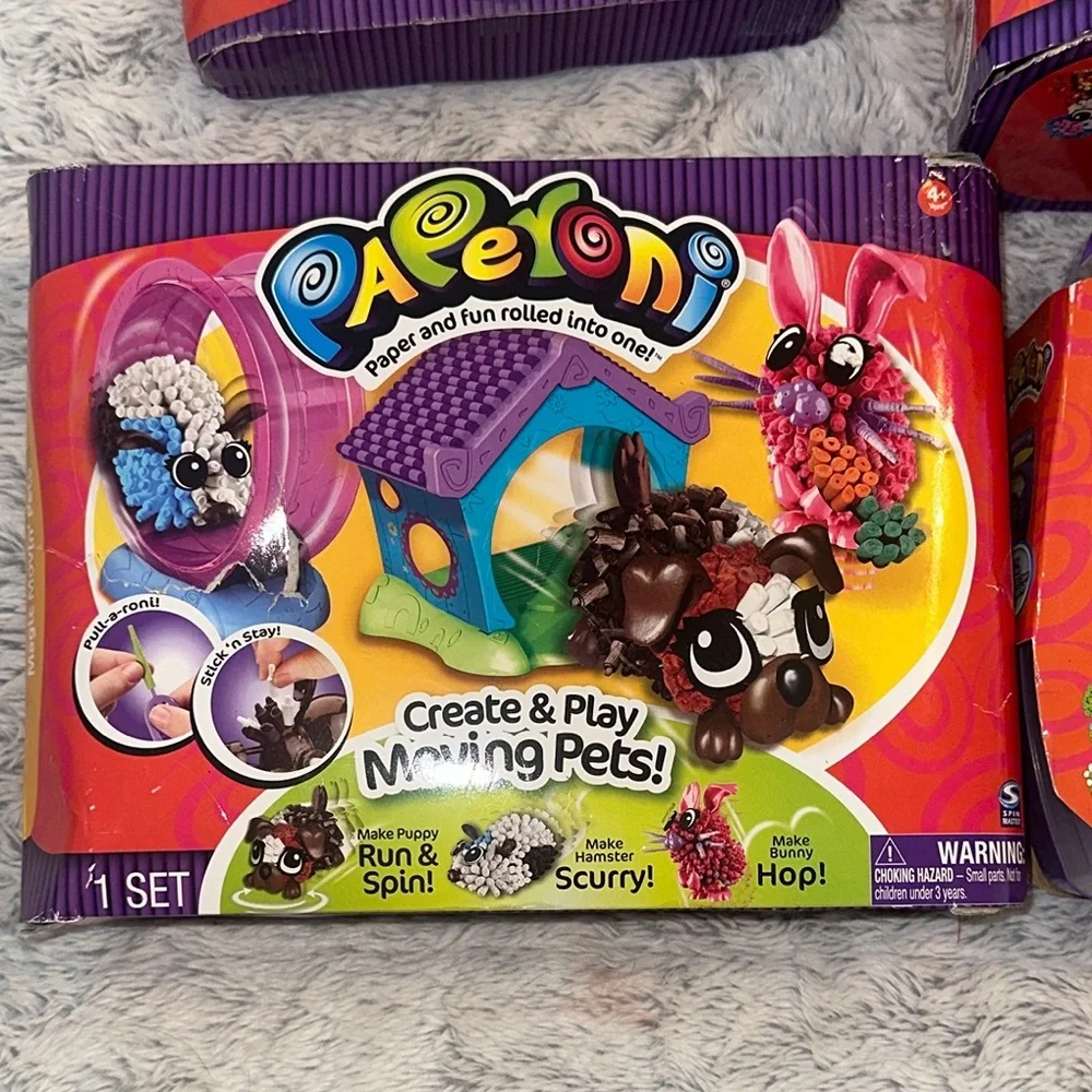 PAPERONI Deluxe Studio Building Set Craft Magic Movin’ Pets Refill Carrying Case
